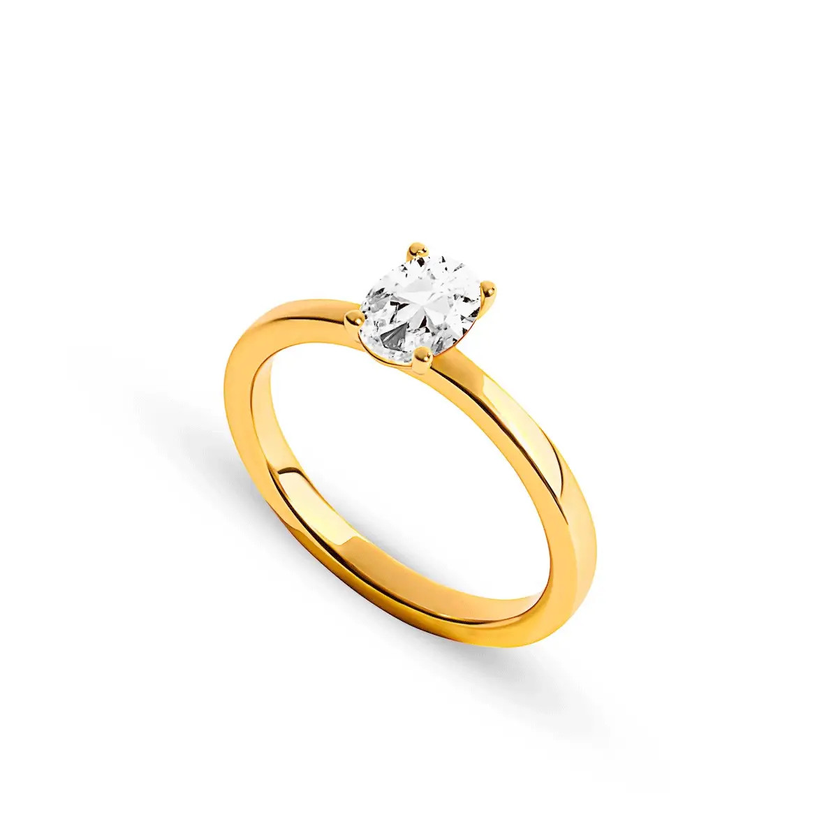 Oval Cut Solitaire Ring 1ct (Gold) | Abbott Lyon