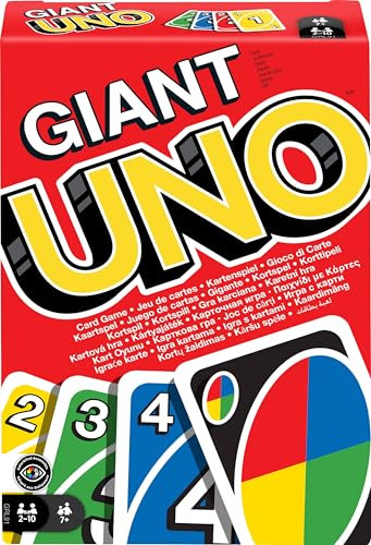 Mattel Games Giant UNO Family Card Game with 108 Oversized Cards and Instructions, Great Gift for Kids Ages 7 Years and Older | Amazon (US)