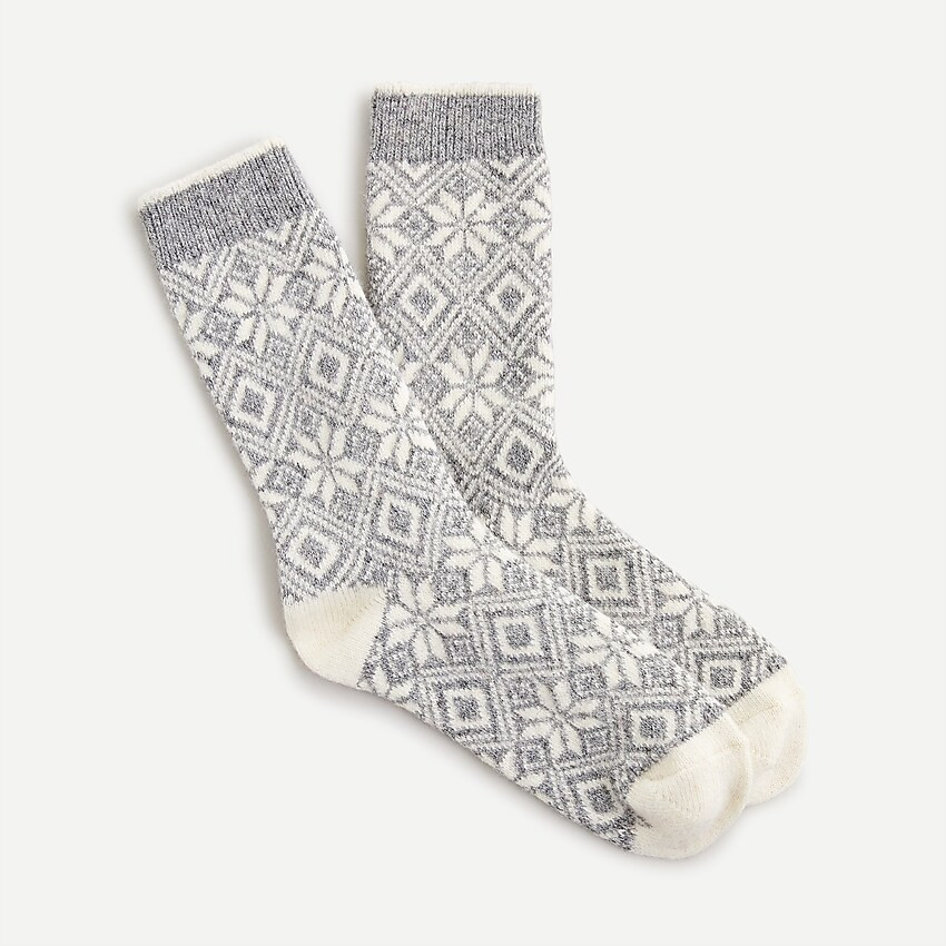 Trouser socks in snowflake Fair Isle | J. Crew US