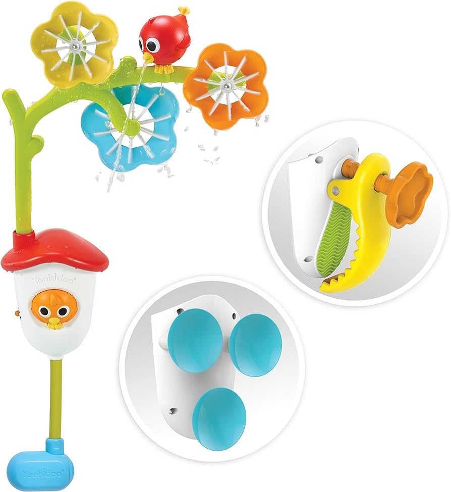 Yookidoo Baby Bath Mobile - Spinning Flowers and Swiveling Fountain for Newborn and Toddler Bath ... | Amazon (US)