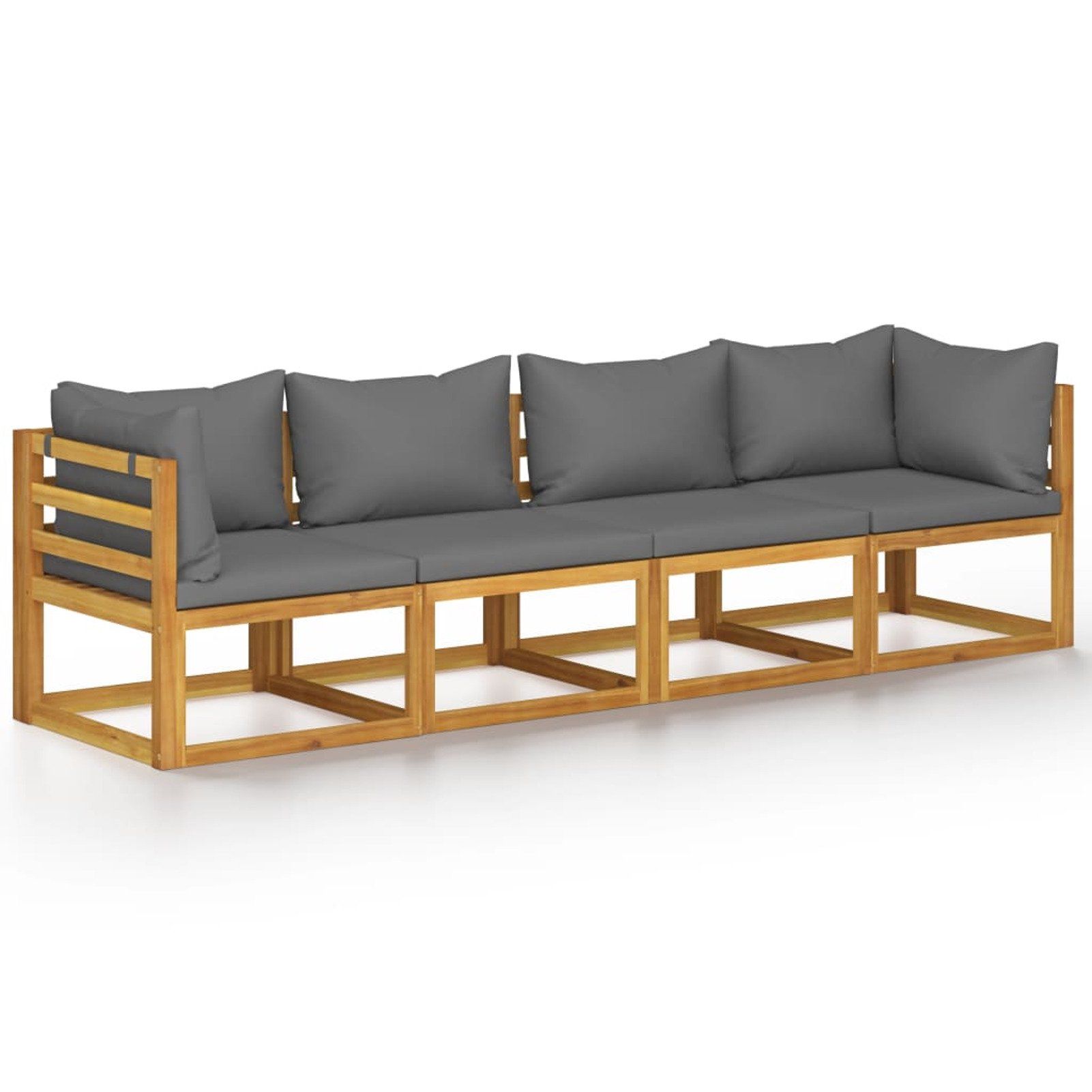 OWSOO 4-Seater Garden Sofa with Cushion Solid Acacia Wood | Walmart (US)