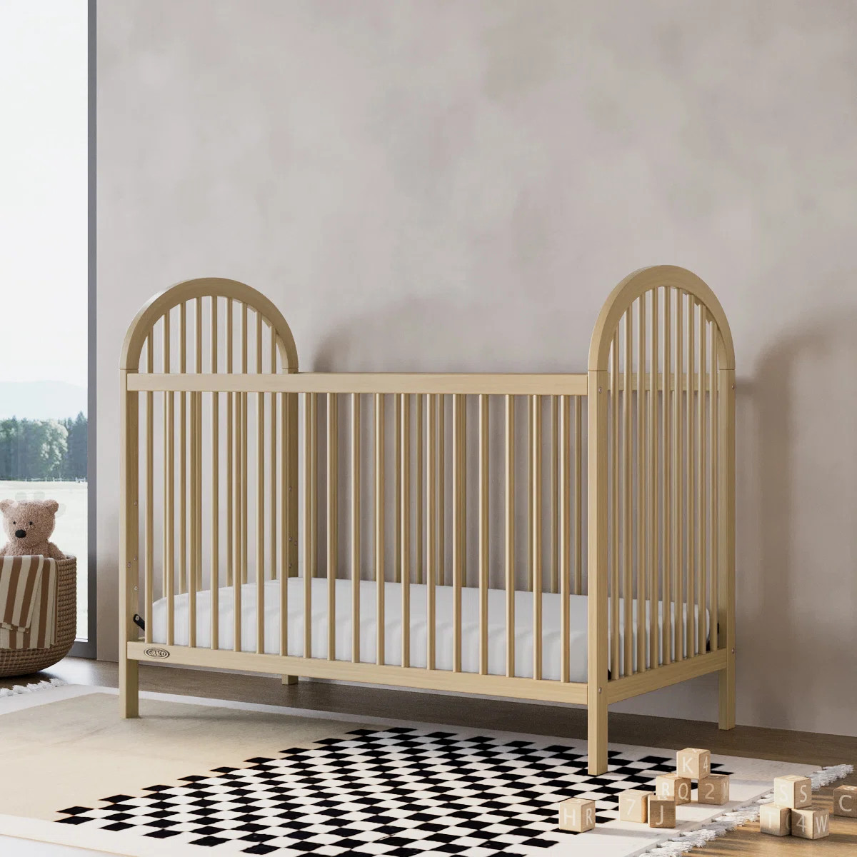 Olivia 3-In-1 Convertible Crib With Mattress | Wayfair North America
