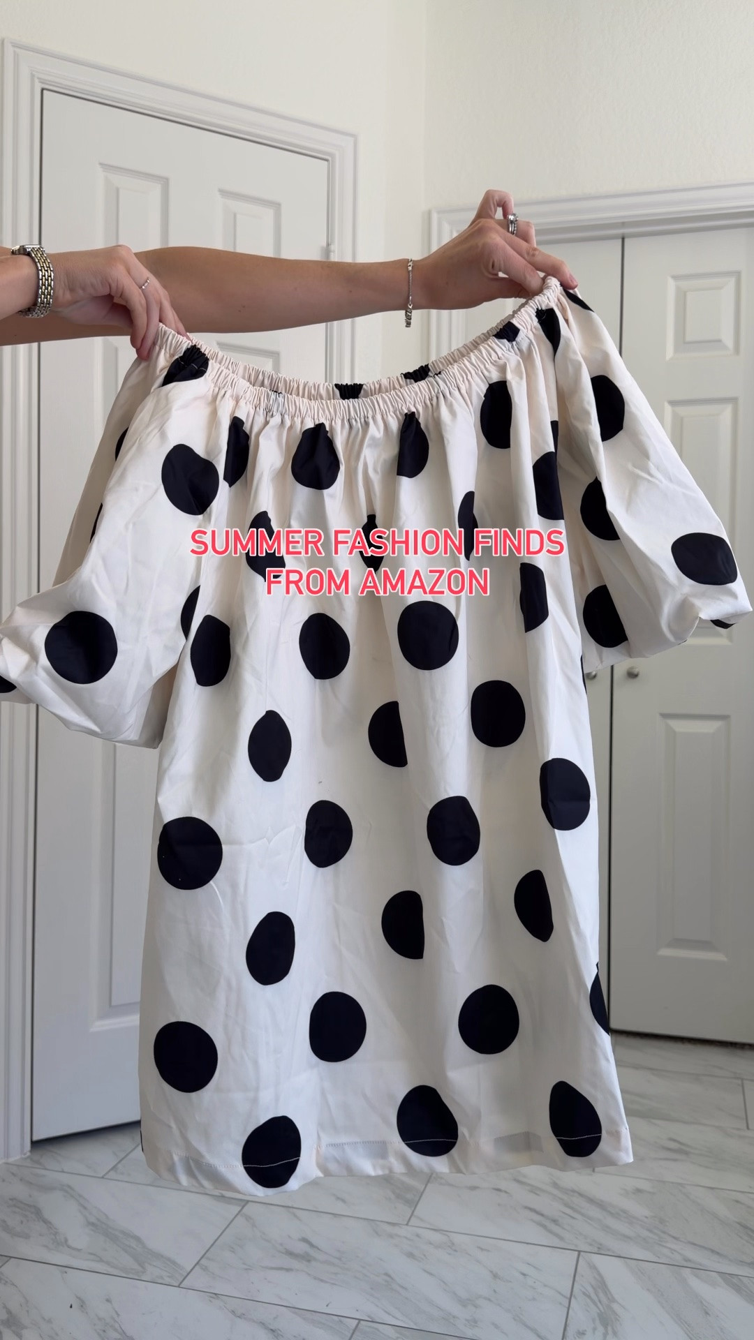 Amazon fashion finds 

Summer outfits, polka dots, bubble top, statement top, mini dress