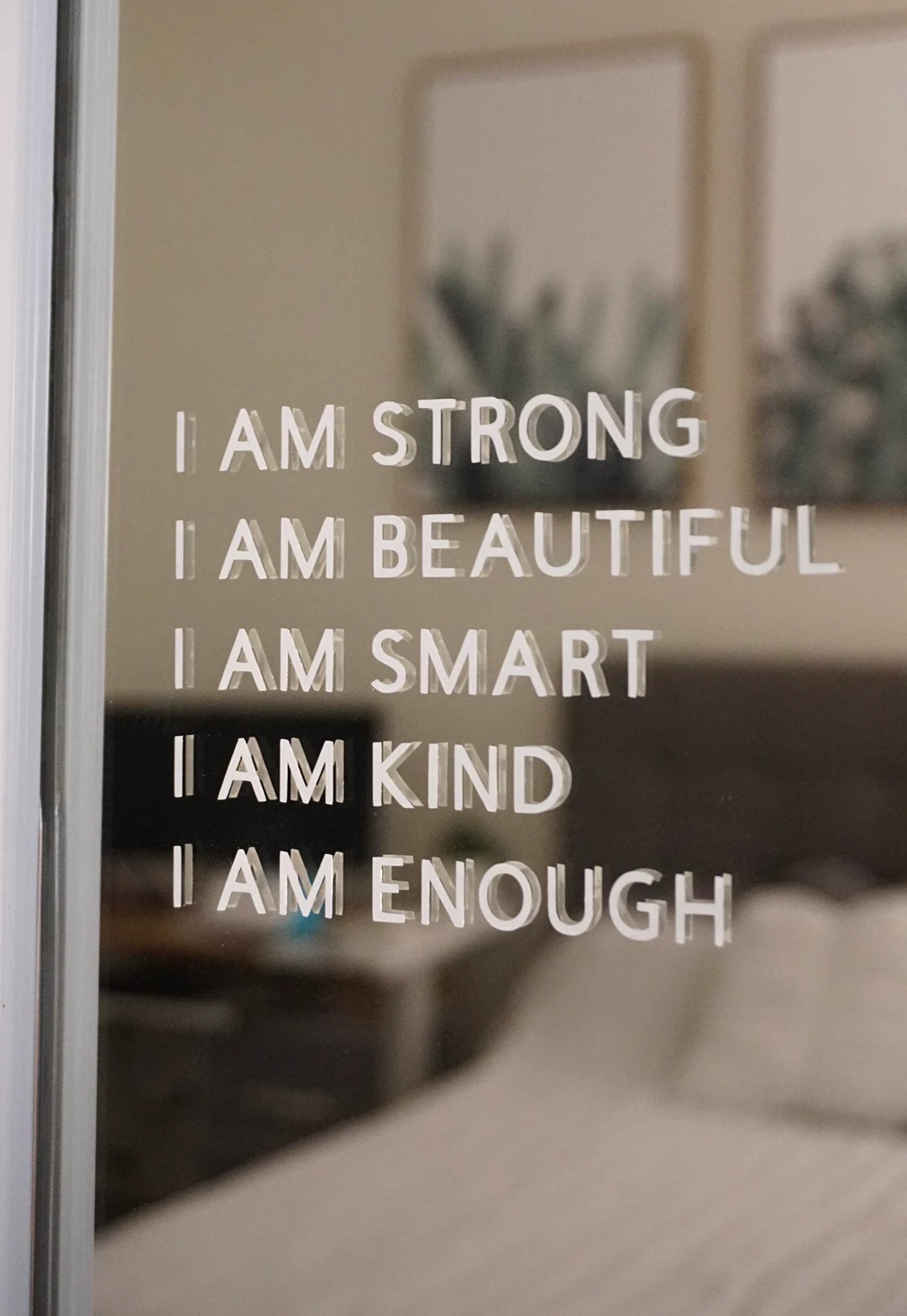 Self-Affirmations Sticker | I Am Enough | Mirror Sticker | Etsy (US)