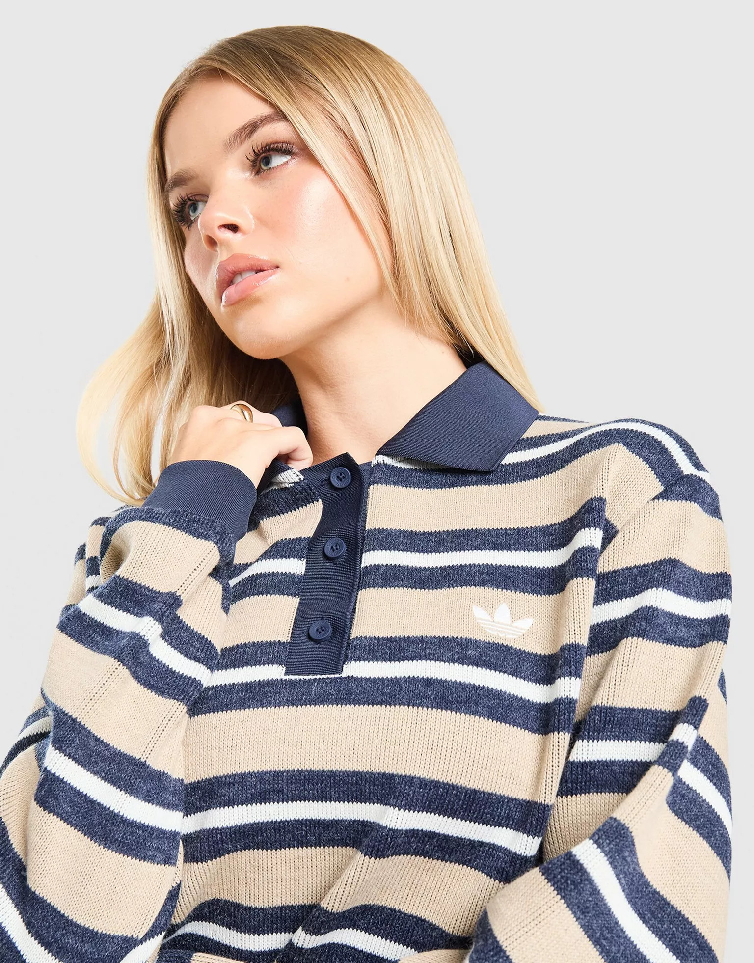 Brown adidas Originals 3-Stripes Knit Polo Shirt - JD Sports UK | JD Sports (UK)