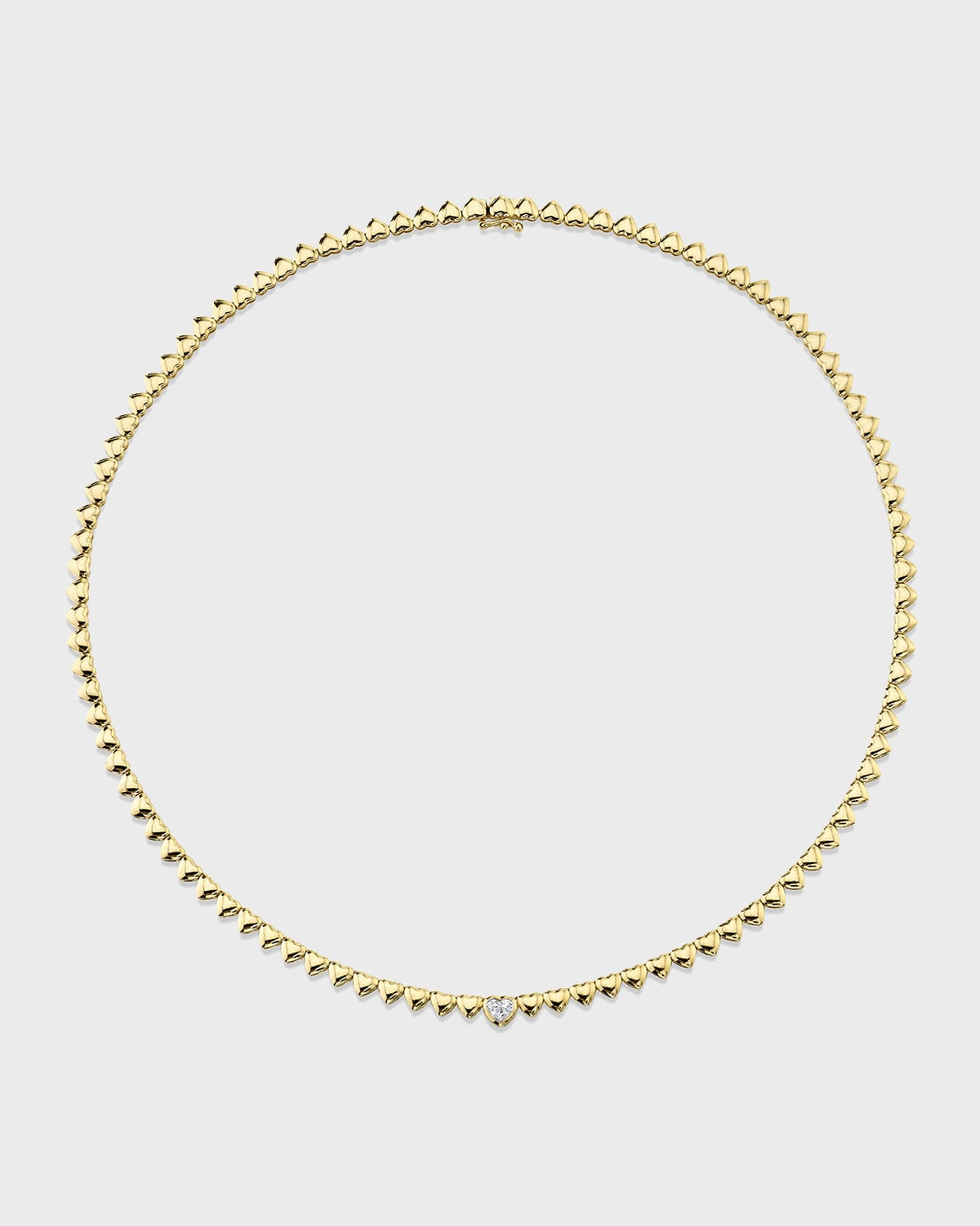 18k Yellow Gold Small Heart Necklace with One Diamond | Neiman Marcus