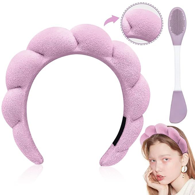 HOSAILY Spa Sponge Headband for Washing Face Terry Towel Cloth Fabric Hair Band for Women Girls P... | Amazon (US)