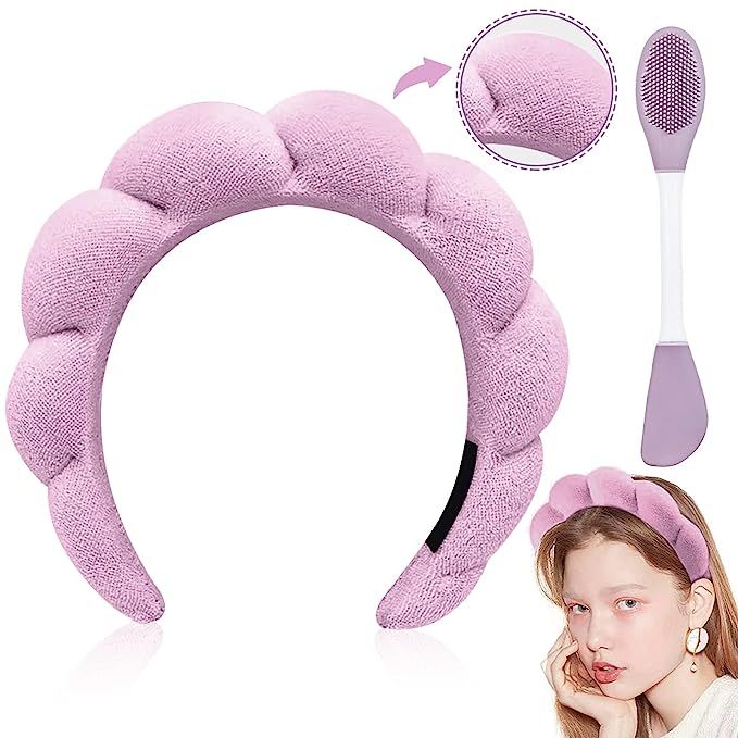 HOSAILY Spa Sponge Headband for Washing Face Terry Towel Cloth Fabric Hair Band for Women Girls P... | Amazon (US)