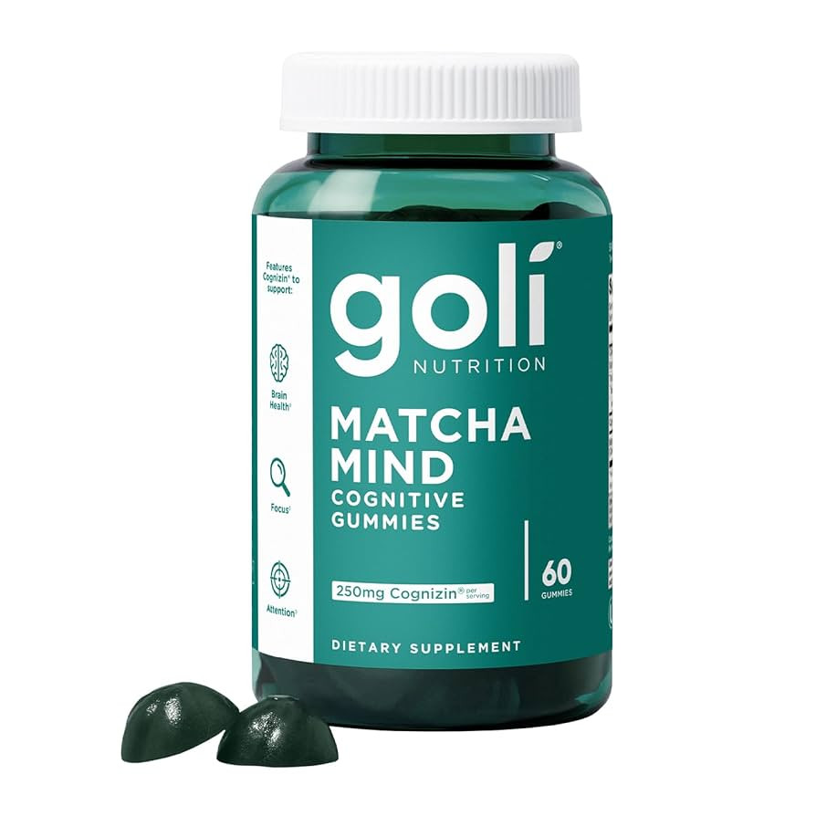 Goli Matcha Mind Gummies - 60 Count - Green Tea Leaves Powder with Cognizin for Focus, Attention ... | Amazon (US)