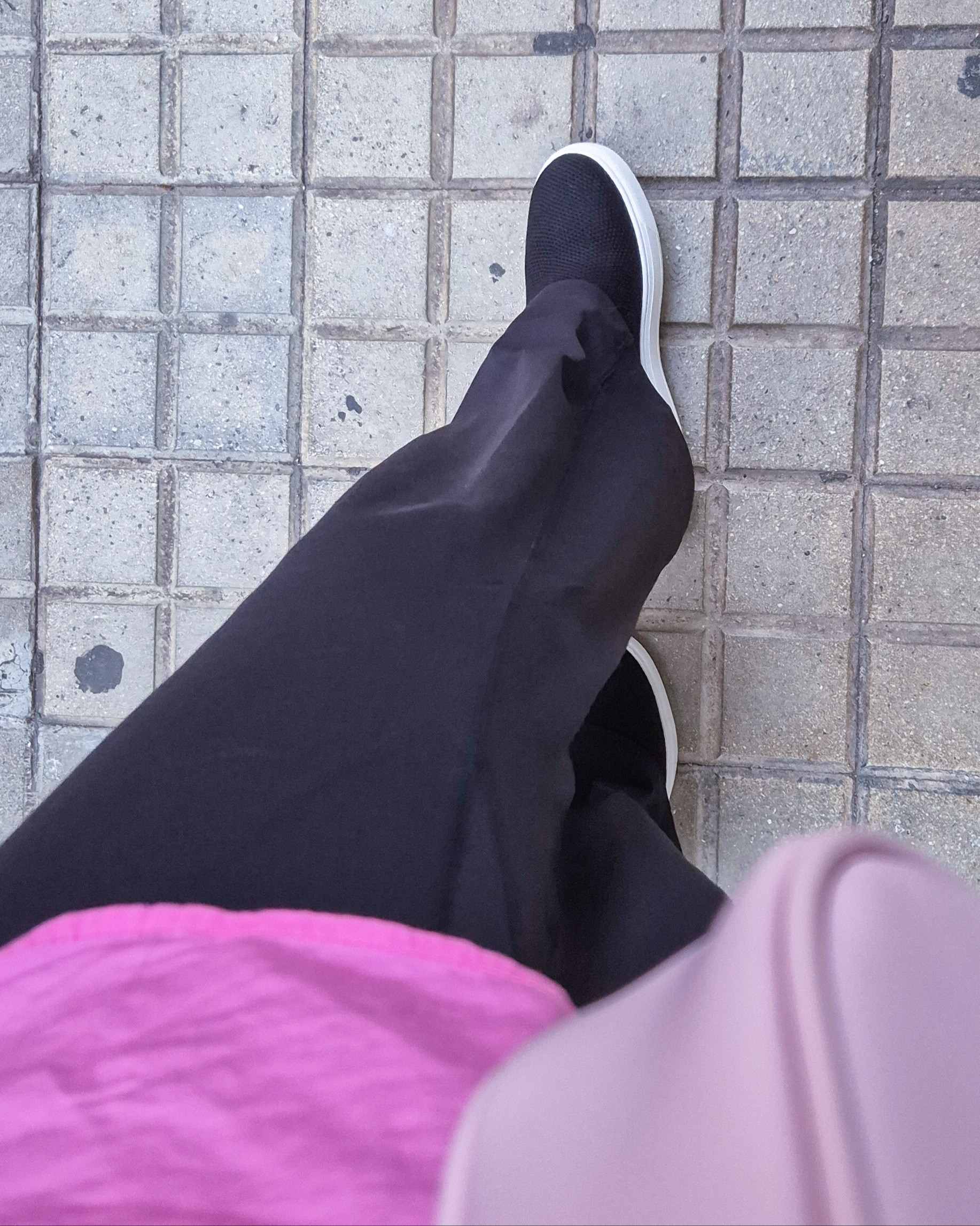 Classy everyday look with petite-friendly flare black leggings, pink bag and sustainable wedge sneakers.

#LTKgrwm #LTKootd #LTKPetite