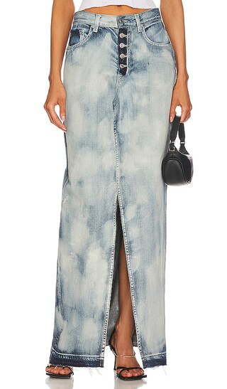 Bianca Reconstructed Split Hem Maxi Skirt in Marble Hill | Revolve Clothing (Global)