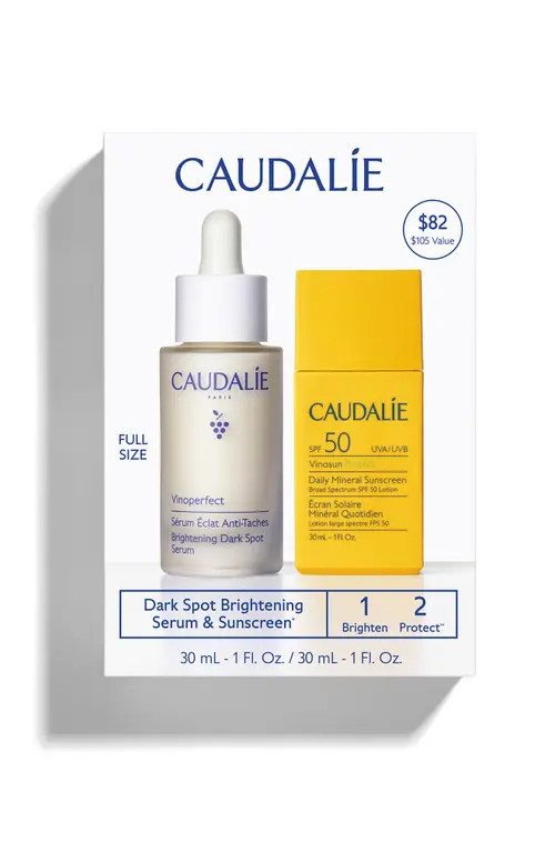 CAUDALÍE Dark Spot Brightening Serum & Sunscreen SPF 50 Set $105 Value at Nordstrom | Nordstrom