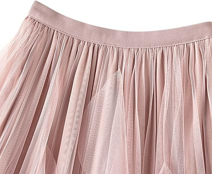 Dirholl Women's A-Line Fairy Elastic Waist Tulle Midi Skirt | Amazon (US)