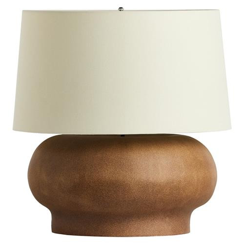 Karson Mid Century Dark Brown Ceramic Table Lamp | Kathy Kuo Home