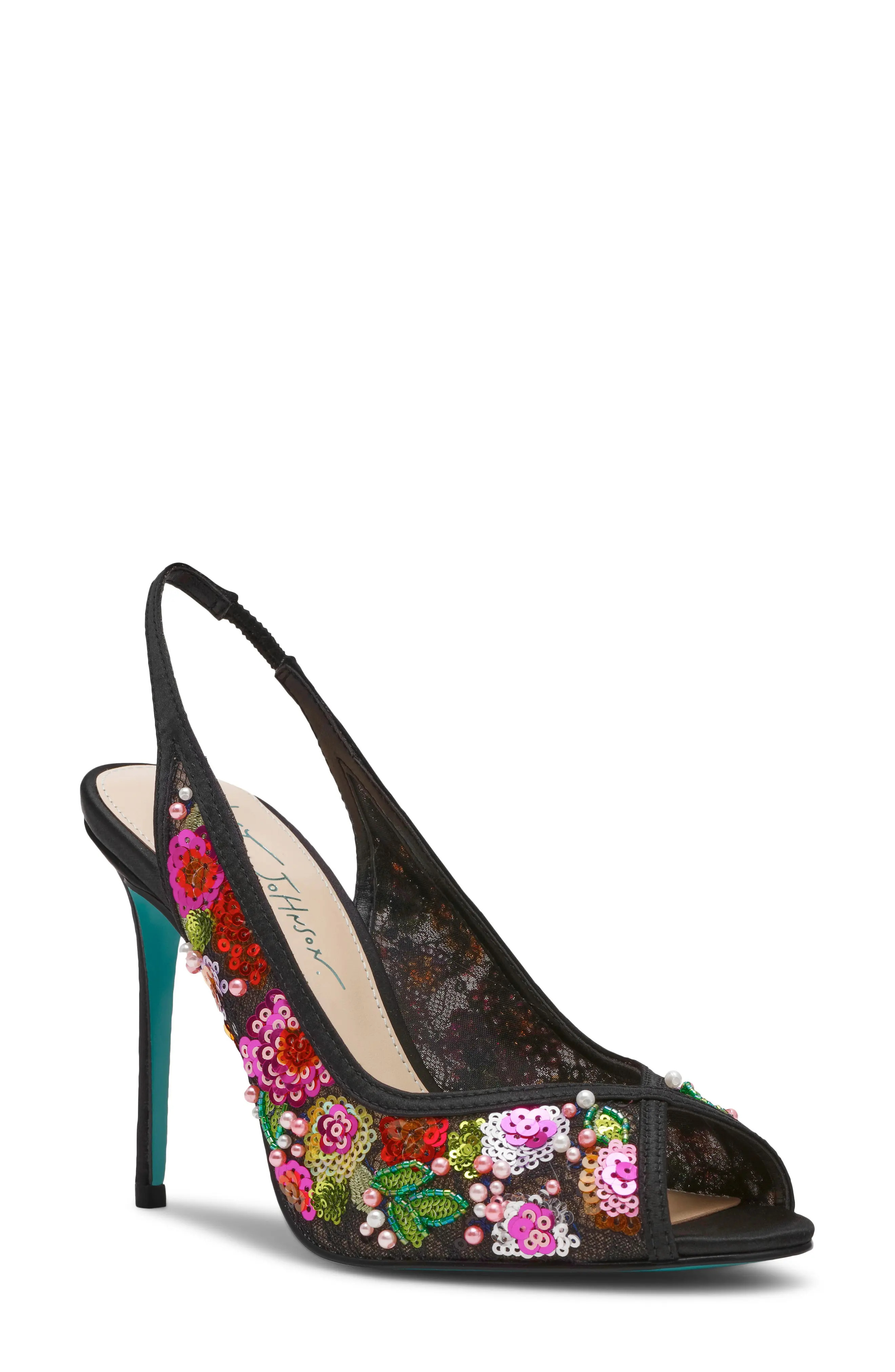 Betsey Johnson Gerri Sequin Slingback Sandal (Women) | Nordstrom | Nordstrom