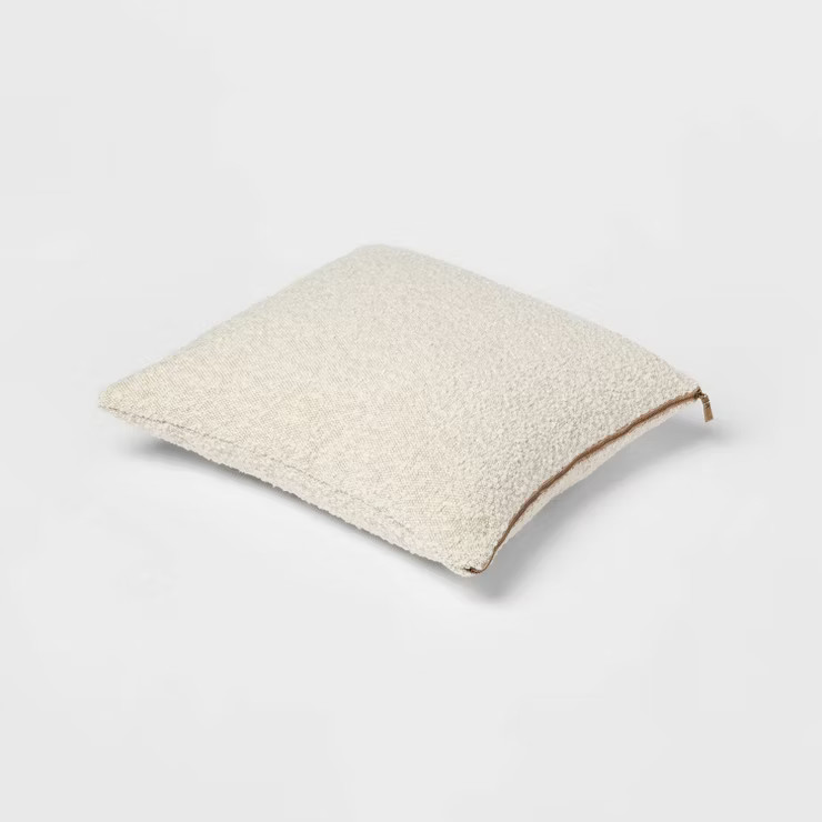 Woven Boucle Square Throw Pillow with Exposed Zipper - Threshold™ | Target