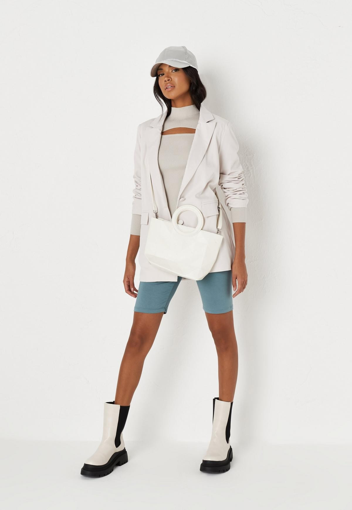 Missguided - Ecru Oversized Blazer | Missguided (US & CA)