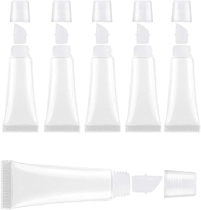 BlingKingdom 6pcs Lip Gloss Tubes 8ml Clear Soft Empty Lip Balm Containers Refillable Mini Cosmet... | Amazon (US)