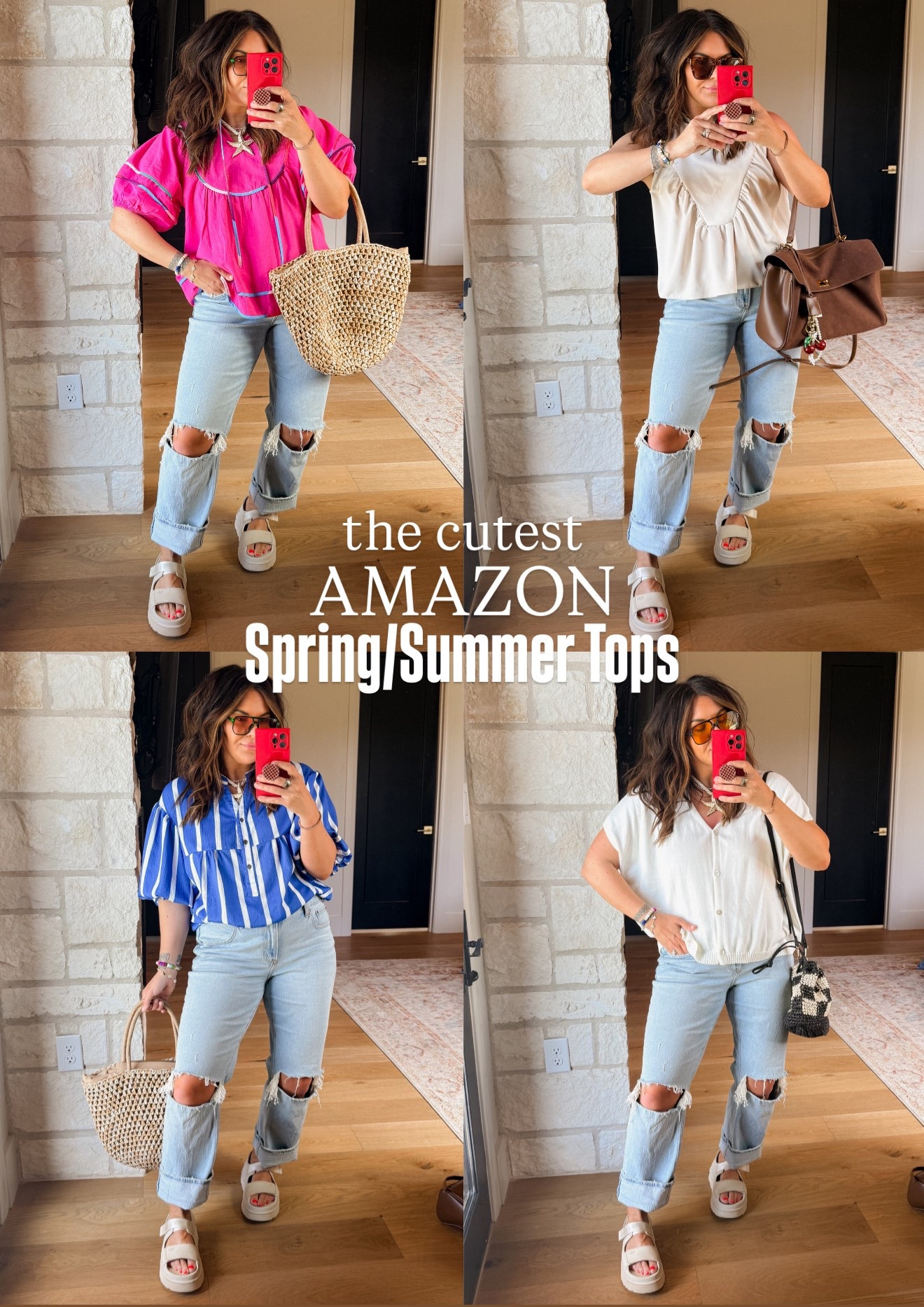 Cute Amazon tops that require zero extra styling!   Just pop them on with any jean or short and you’re good to go!
I got the largest size in all of them (XL or  XXL)
Jeans: get your true size 


#LTKStyleTip #LTKFindsUnder50 #LTKMidsize