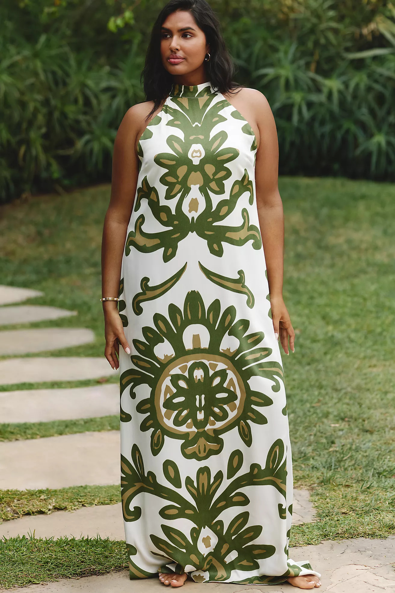 DIARRABLU Halter Neck Printed Maxi Dress | Anthropologie (US)