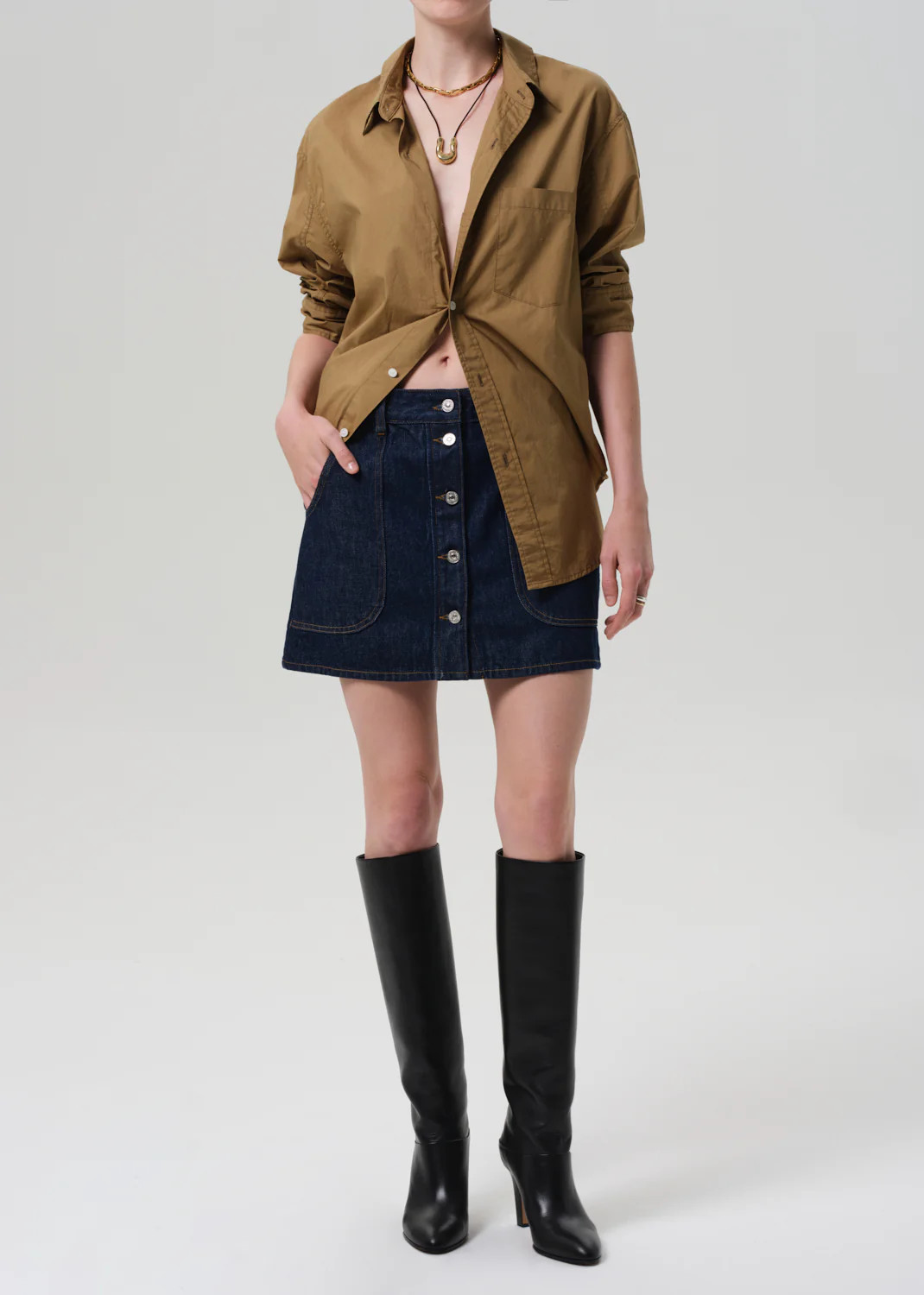 Kayla Shirt in Khaki | Citizens of Humanity