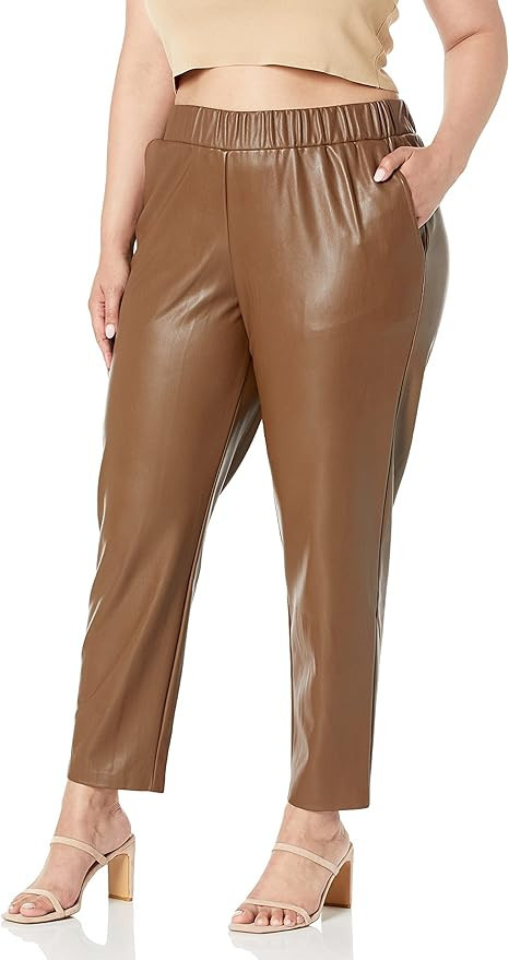 The Drop Women's @Lisadnyc Vegan Leather Pull-On Jogger | Amazon (US)