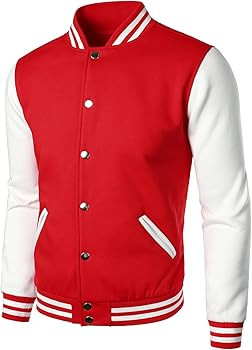 HOOD CREW Man’s Varsity Baseball Jacket Cotton Blend Letterman Jackets | Amazon (US)