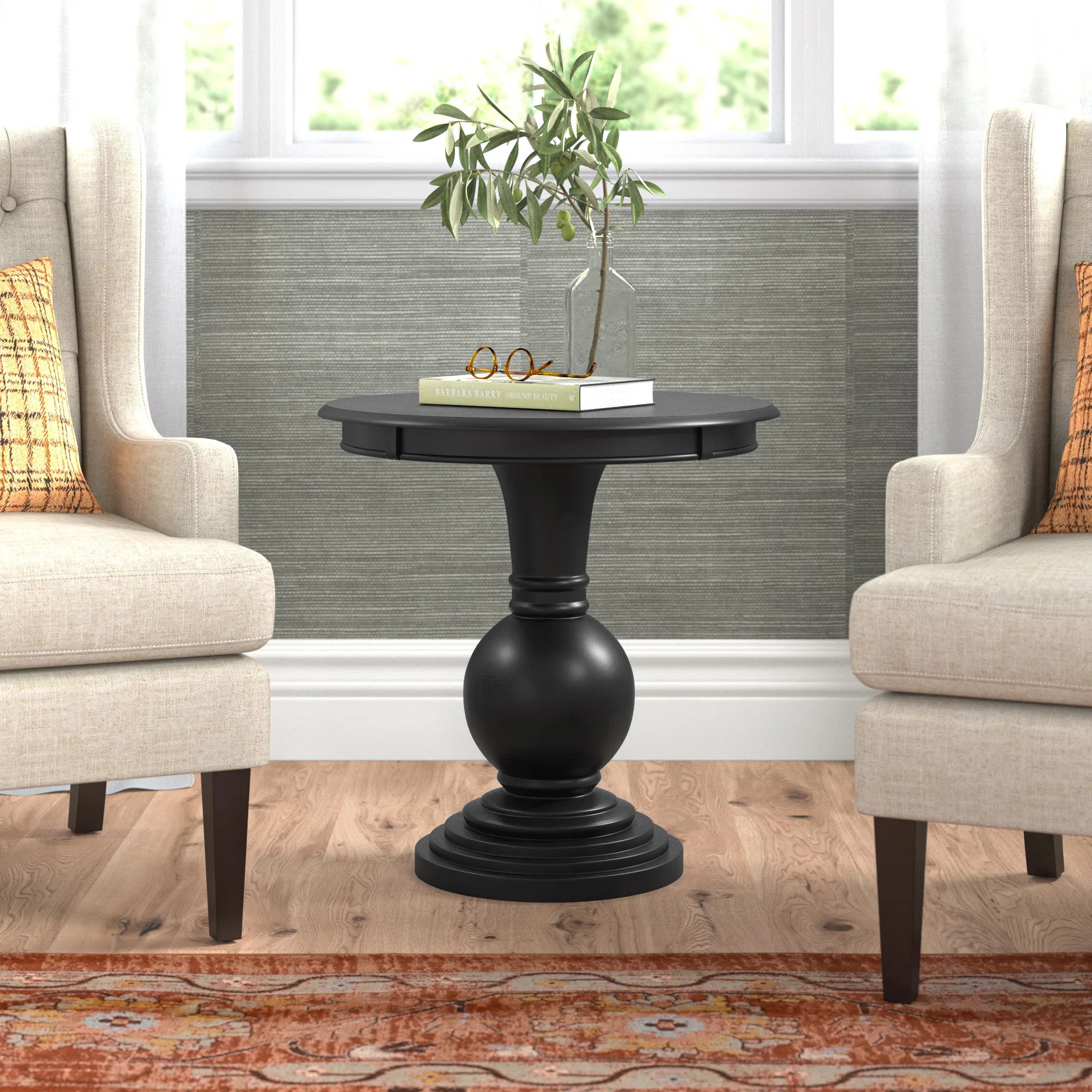 Knight 26” Round Pedestal End Table | Wayfair North America