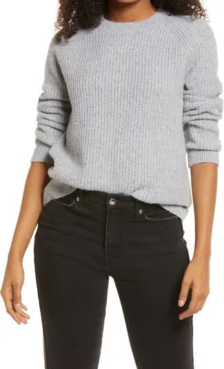 Plaited Stitch Recycled Blend Crewneck Sweater | Nordstrom