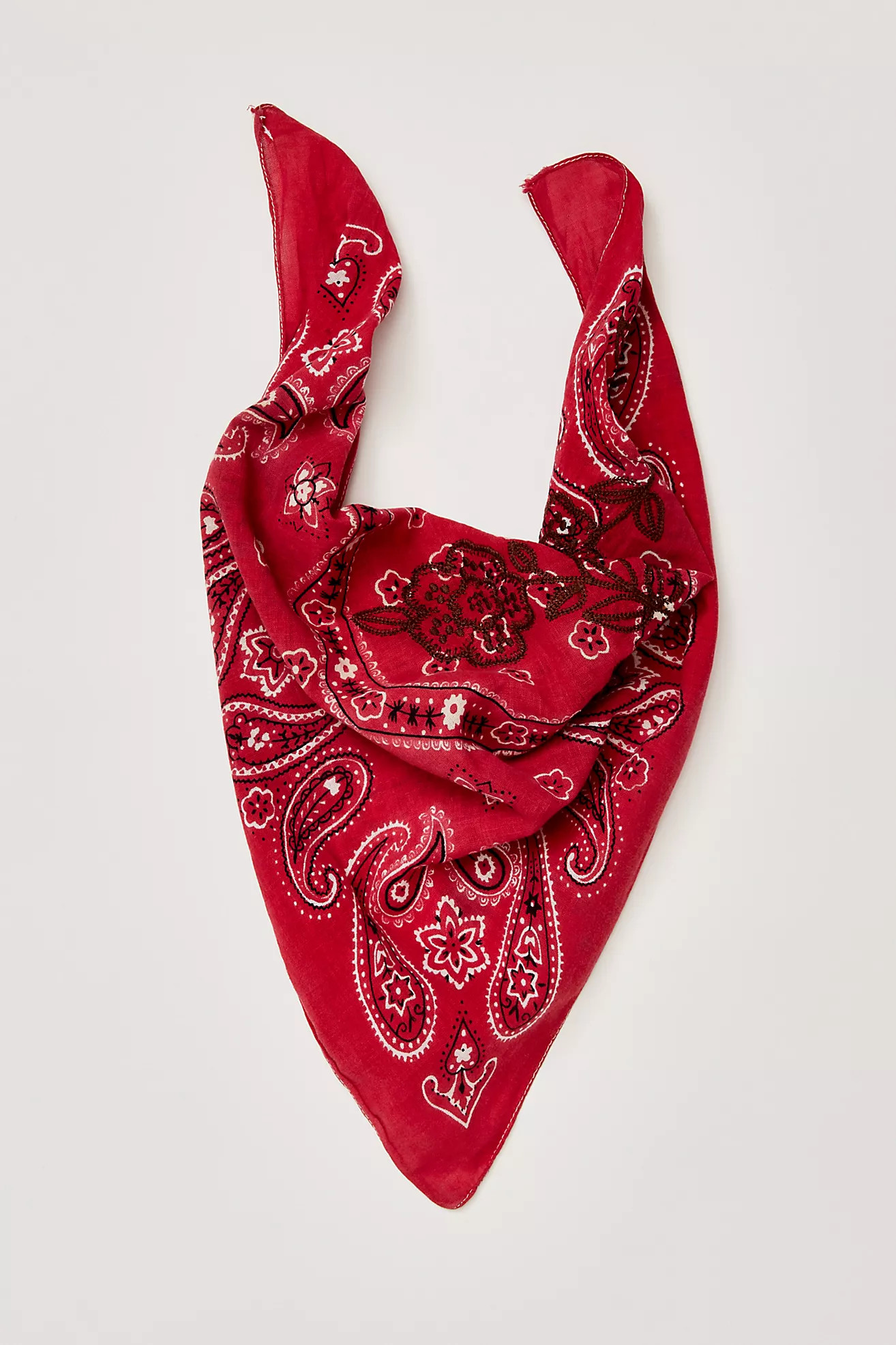 Flowers For You Embroidered Bandana | Free People (Global - UK&FR Excluded)