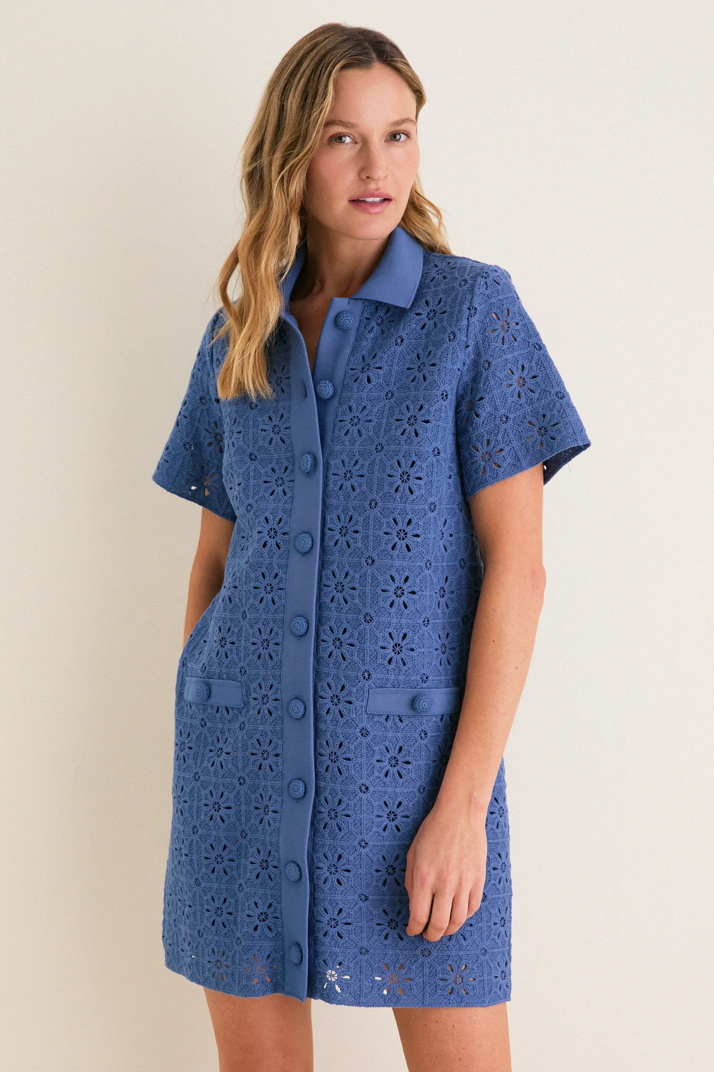 Allure Crochet Tile Jeanine Shift Dress | Tuckernuck (US)