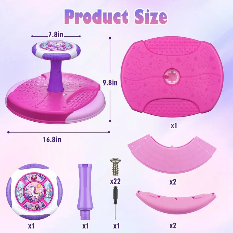 VROGTIK Sit and Spin Toys for Toddlers 3-5, 360° Toddler Spinning Seat with LED Lights and Music... | Walmart (US)