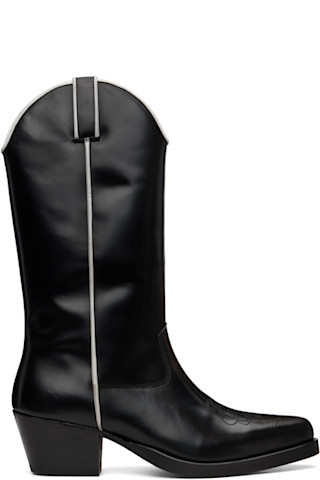 Black High Western Boots | SSENSE