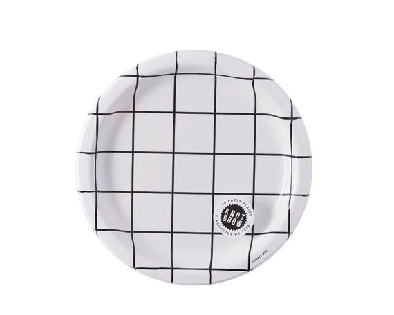 Black and White Grid Pattern Plates | Mix and Match Birthday Party Supplies | Back to School or S... | Etsy (US)