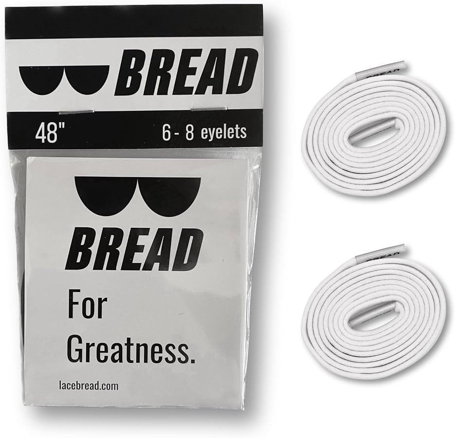 Bread Elastic No-Tie Shoelaces – Durable, Slip-On Laces for Sneakers & Boots, Kids & Adults –... | Amazon (US)