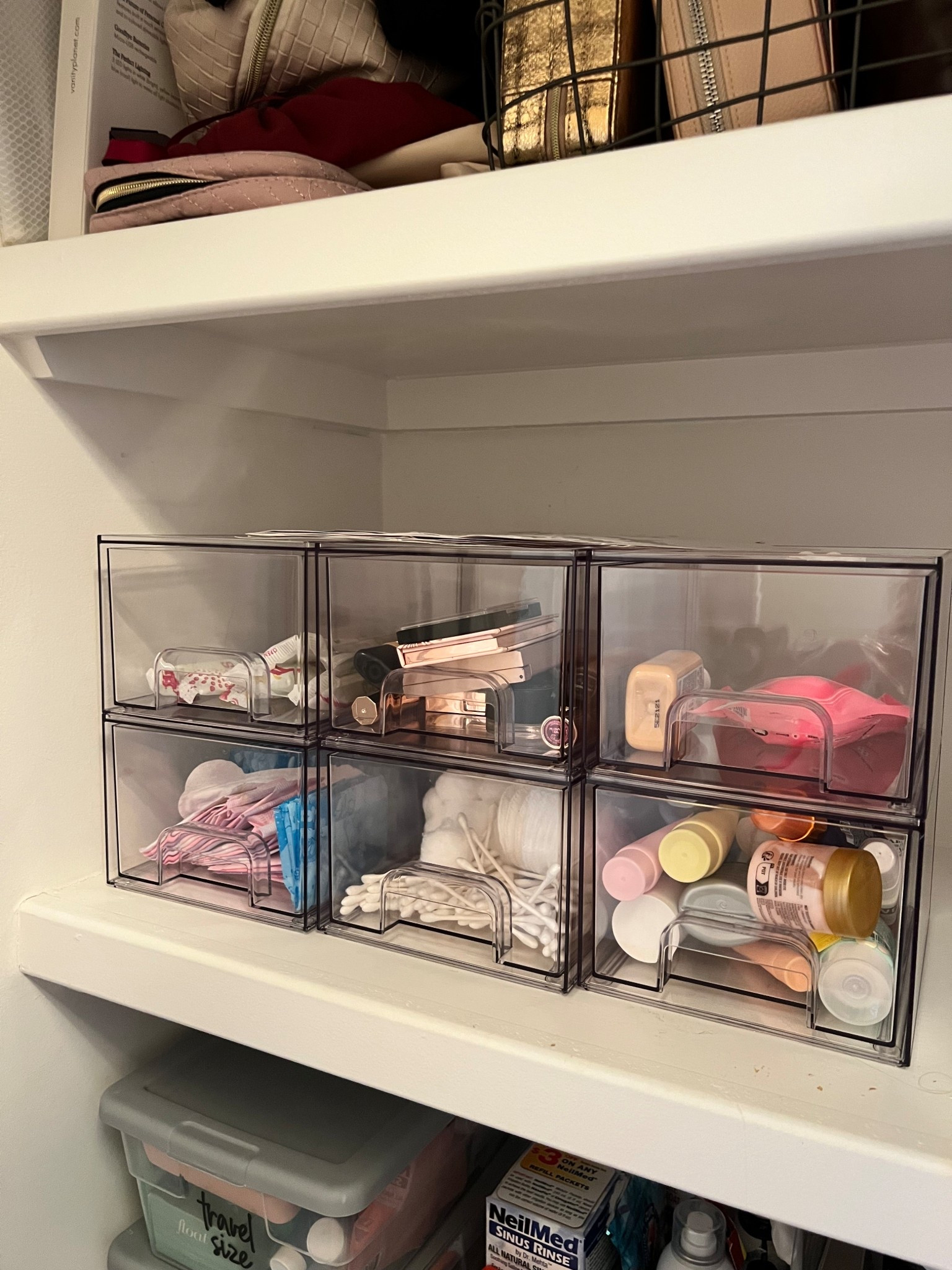 Rearrange anyway you need them. Sturdy and come with no slip grippy feet. Perfect for closets, under sinks, bathroom, laundry rooms etc! 

#LTKHome #LTKdayinmylife