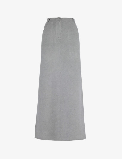 Womens Grey Malvo Split-hem Wool-blend Maxi Skirt S | Selfridges