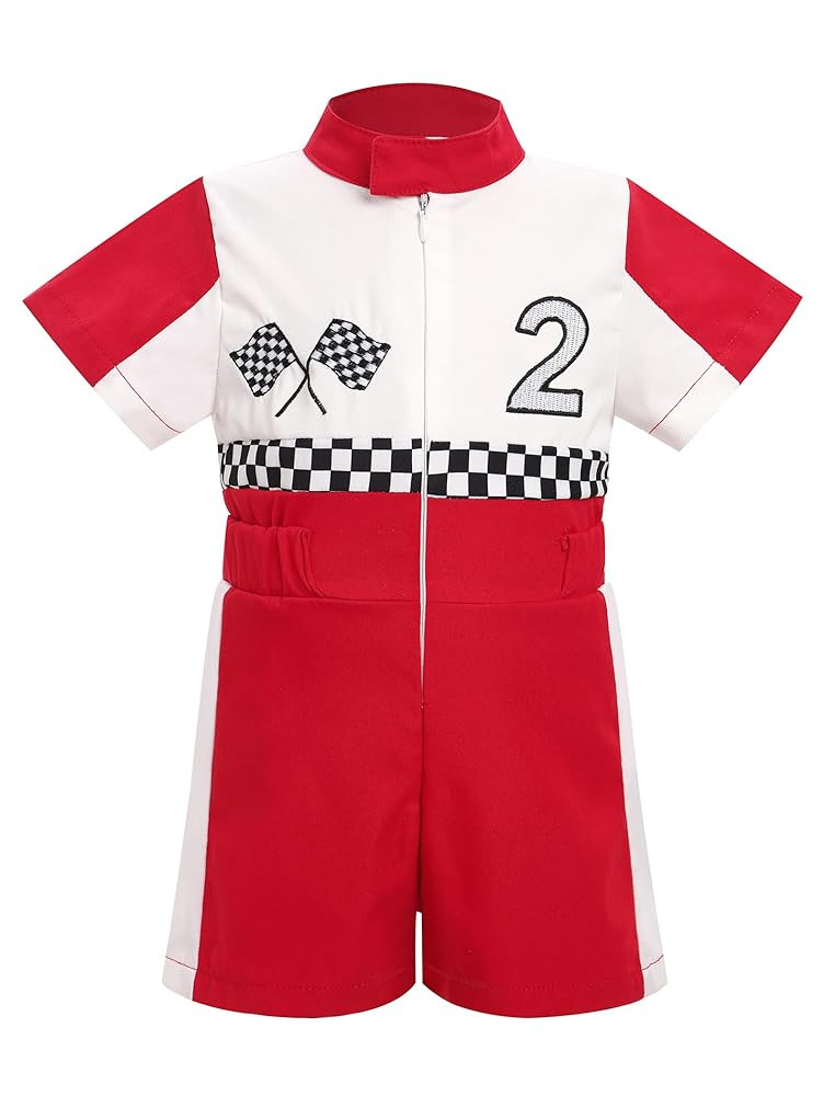 OBEEII Baby Boys 1st 2nd Birthday Outfit Girls Race Car Driver Romper Cake Smash Photoshoot Jumps... | Amazon (US)