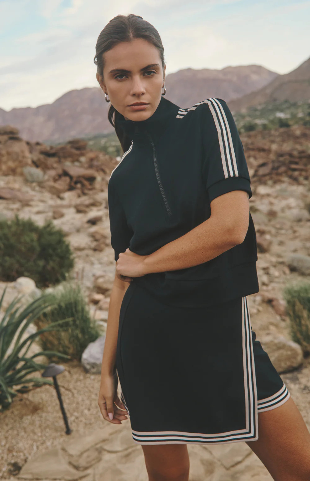 Amari Half Zip Mock Neck | Black | Alp N Rock