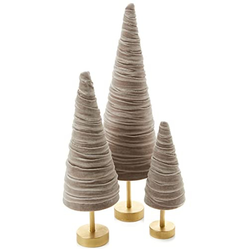 Pedestal Velvet Trees, Set of 3, Handmade Winter Decor, Christmas Decoration, Table Centerpiece, ... | Amazon (US)