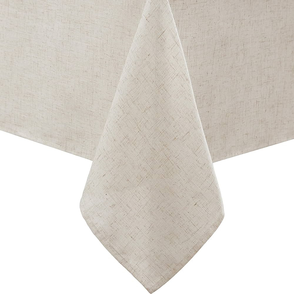 Laura Ashley Dothan Luxury Linen Blend Tablecloth for Formal Dining, Holiday, Wedding or Party, 6... | Amazon (US)