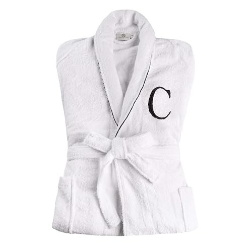 Superior Cotton Unisex Bathrobe, Soft And Absorbent Robe For Men And Women, Bathroom Accessories, Long, Plush, Fluffy Robes For Bath, Shower, Spa, Resort, Hotel Quality, Home Essentials, Medium, C | Amazon (US)