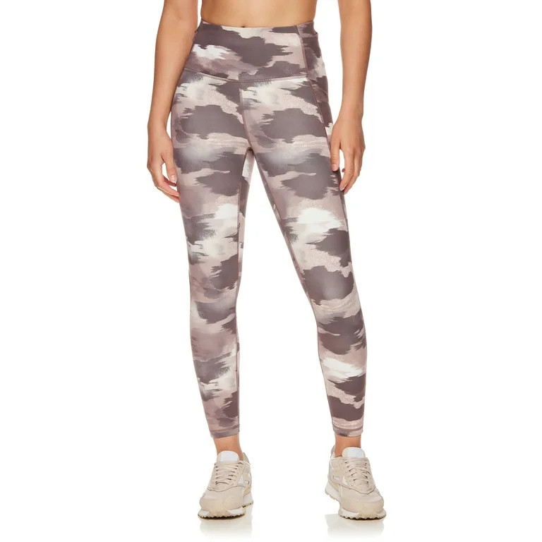 Reebok Women's Getaway High Rise Print 7/8 Leggings with Pockets, 25” Inseam, Sizes XS-XXXL | Walmart (US)