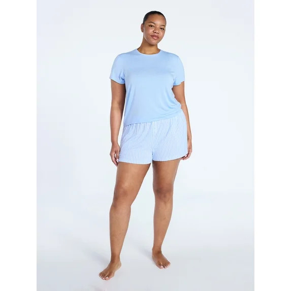 Joyspun Women’s Sleepwear Modal Pajama Shorty Shorts, 2.5'' Inseam, Sizes S-3X | Walmart (US)