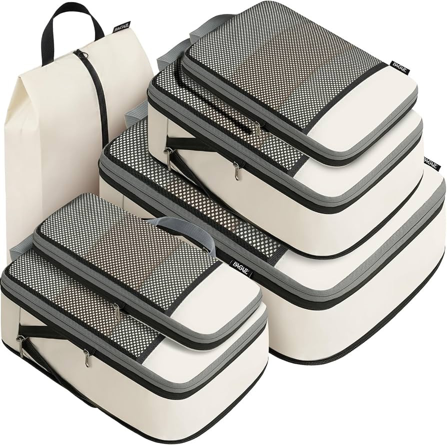 BAGAIL 4 Set/6 Set/8 Set Compression Packing Cubes Travel Accessories Expandable Packing Organize... | Amazon (US)