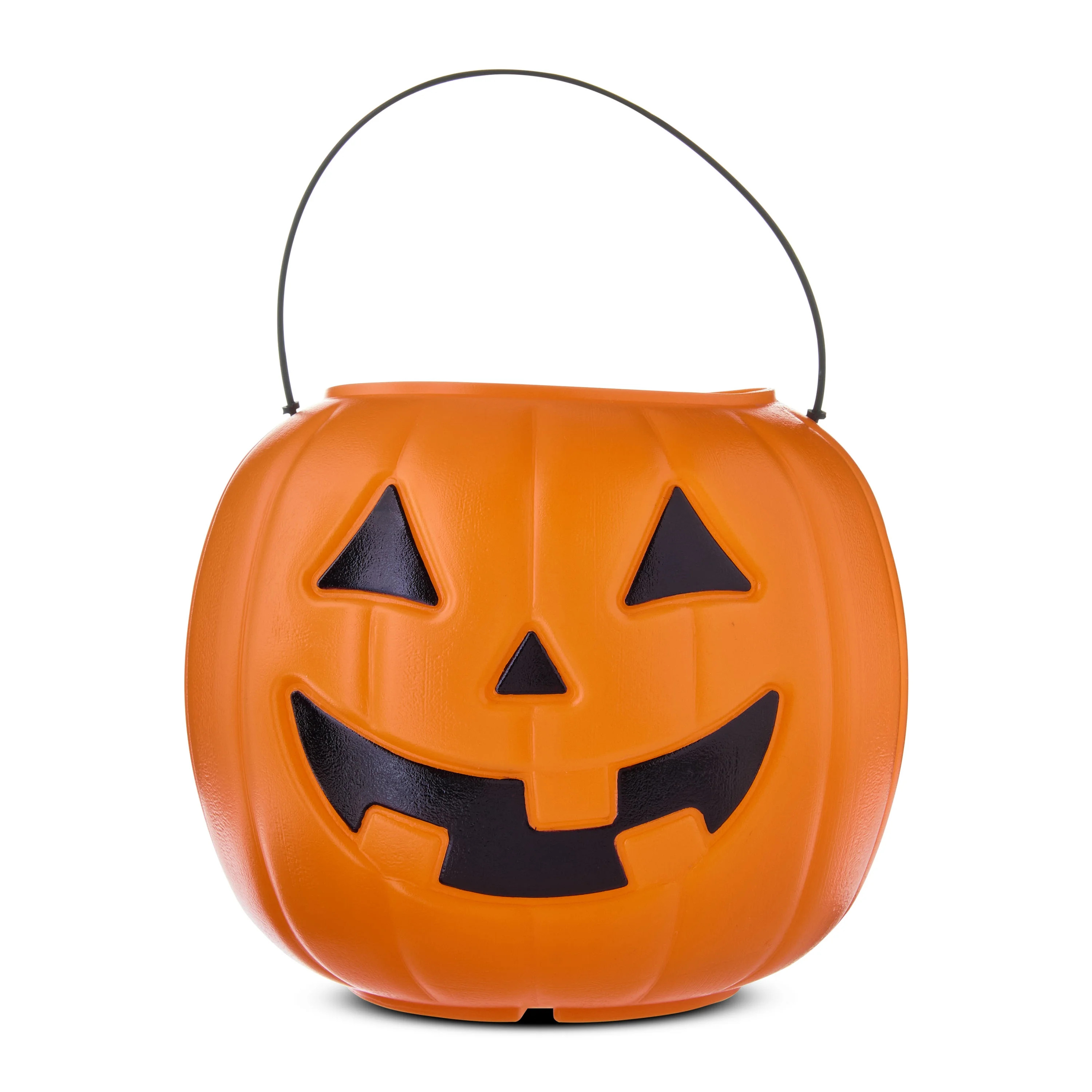 8" Medium Orange Pumpkin Halloween Trick-or-Treat Basket, by Way To Celebrate | Walmart (US)