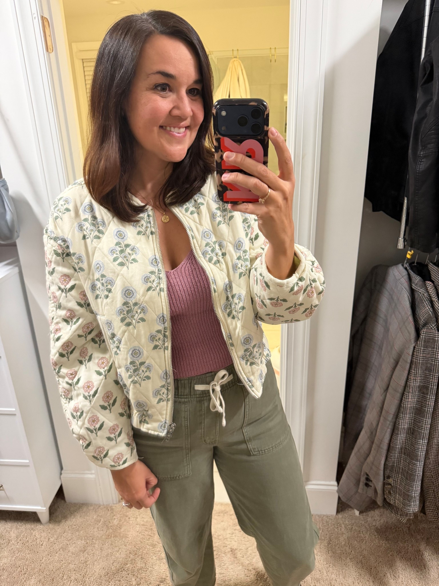 How perfect is this floral bomber jacket from BlankNYC that i rented from Nuuly? Love it paired with olive pants! 

#LTKmomlife #LTKSaleAlert #LTKOver40