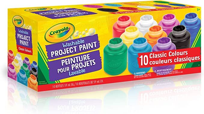 Crayola 10 59ml Paint Jars Assorted Classic Colours Arts & Crafts, Tempera & Poster Paint - Amazo... | Amazon (CA)