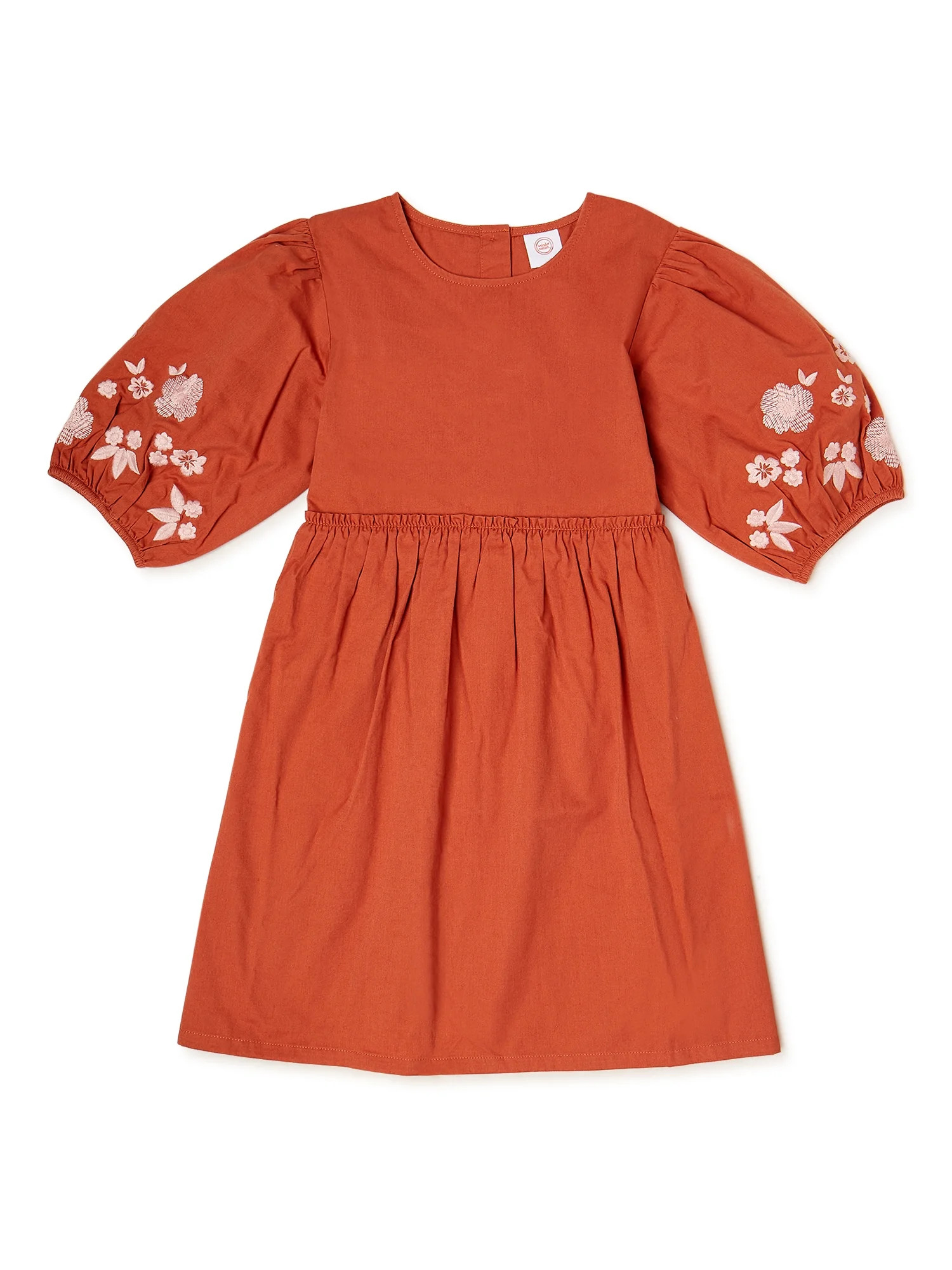 Wonder Nation Girls’ Balloon Sleeve Dress, Sizes 4-18 & Plus - Walmart.com | Walmart (US)