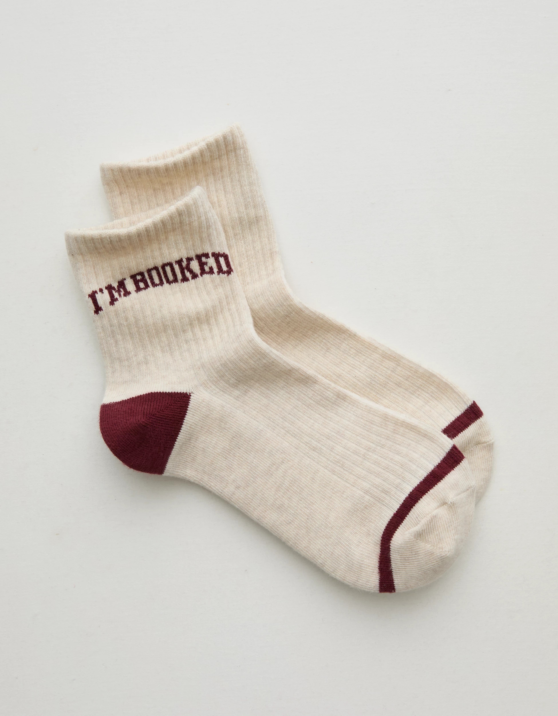 Aerie Ribbed Cotton Quarter Socks | Aerie